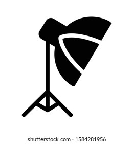 lamp vector glyph flat icon 