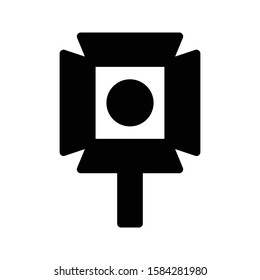 lamp vector glyph flat icon 