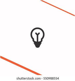Lamp vector grey icon on white background. Lamp symbol stock   illustration. Business picture.