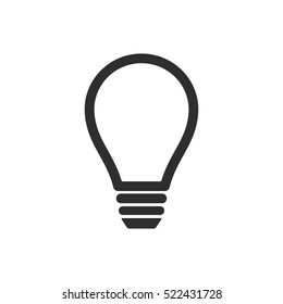 Lamp vector icon. Black illustration isolated on white background for graphic and web design.