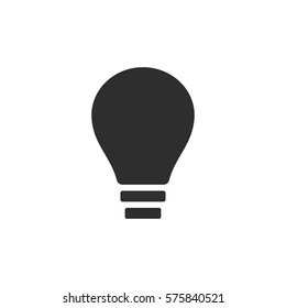Lamp vector icon. Black illustration isolated on white background for graphic and web design.
