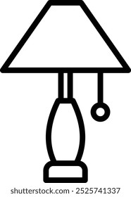 Lamp vector icon Can be used for Hotel Services