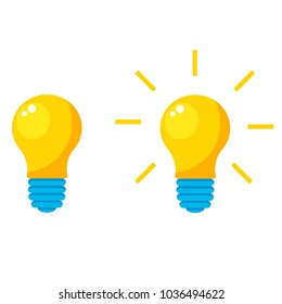 Lamp vector icon. Colorful. Yellow light icon. Illustration