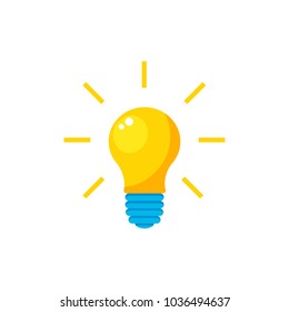 Lamp vector icon. Colorful. Yellow light icon. Illustration