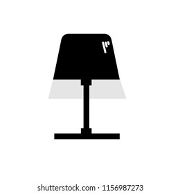 Lamp vector icon. Electricity element. Flat line design.