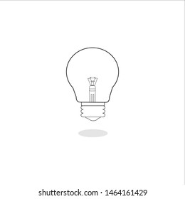 lamp vector icon. lamp icon. lamp idea. orange, black
