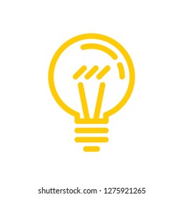 Lamp vector icon, idea symbol, sign of creation and solution