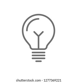 Lamp vector icon, idea symbol, sign of creation and solution