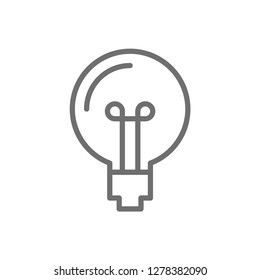 Lamp vector icon, idea symbol, sign of creation and solution