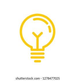 Lamp vector icon, idea symbol, sign of creation and solution