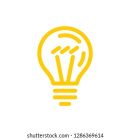 Lamp vector icon, idea symbol, sign of creation and solution
