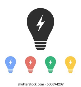 Lamp vector icon. Illustration isolated on white background for graphic and web design.