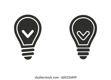 Lamp vector icon. Illustration isolated for graphic and web design.