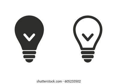 Lamp vector icon. Illustration isolated for graphic and web design.