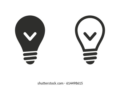 Lamp vector icon. Illustration isolated for graphic and web design.