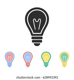 Lamp vector icon. Illustration isolated on white background for graphic and web design.