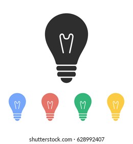 Lamp vector icon. Illustration isolated on white background for graphic and web design.