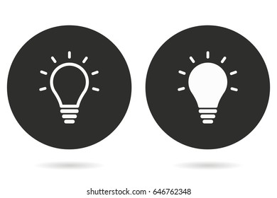Lamp vector icon. Illustration isolated for graphic and web design.