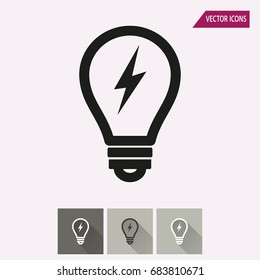 Lamp vector icon. Illustration isolated for graphic and web design.