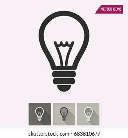 Lamp vector icon. Illustration isolated for graphic and web design.