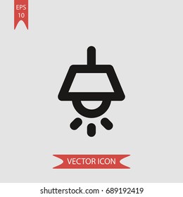 Lamp vector icon, illustration symbol