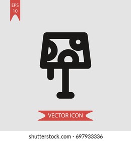 Lamp vector icon, illustration symbol