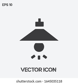 Lamp vector icon illustration. Ui/Ux. Premium quality.