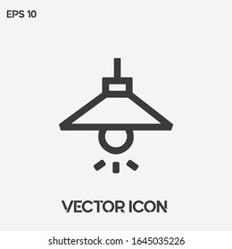 Vektorillustration eines Lampens, Symbol. Ui/Ux. Premium-Qualität.