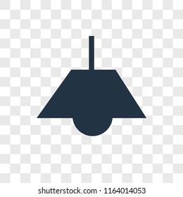 Lamp vector icon isolated on transparent background, Lamp logo concept