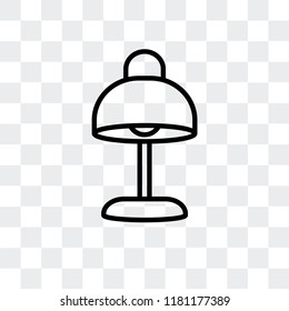 Lamp vector icon isolated on transparent background, Lamp logo concept