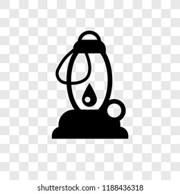 Lamp vector icon isolated on transparent background, Lamp transparency logo concept