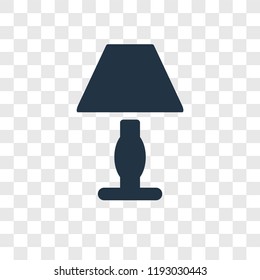 Lamp vector icon isolated on transparent background, Lamp transparency logo concept