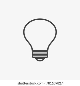 Lamp vector icon isolated on light grey background