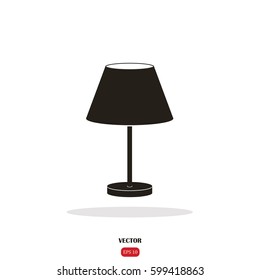 Lamp vector icon. Lantern sign. Bed light symbol
