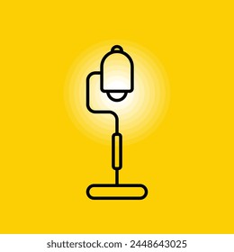 Lamp vector icon. Vector lamp. Light bulb logo vector. Bright table lamp. Electric lamp. Home lighting vector. Cozy bright.
