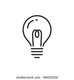 Lamp vector icon, lightbulb pictogram, idea, innovation, light and electricity symbol