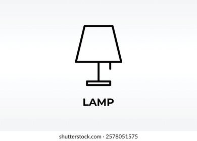 Lamp Vector, Icon Or Logo Sign Isolated Symbol Illustration