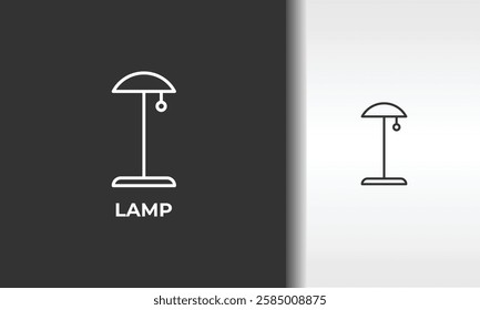 Lamp Vector, Icon Or Logo Sign Isolated Symbol Illustration