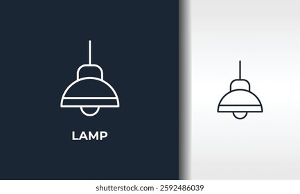 Lamp Vector, Icon Or Logo Sign Isolated Symbol Illustration