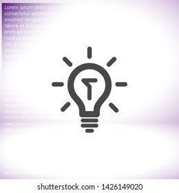 Lamp Vector icon . Lorem Ipsum Illustration design