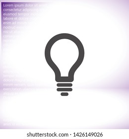 Lamp Vector icon . Lorem Ipsum Illustration design