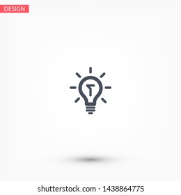 Lamp Vector icon . Lorem Ipsum Illustration design