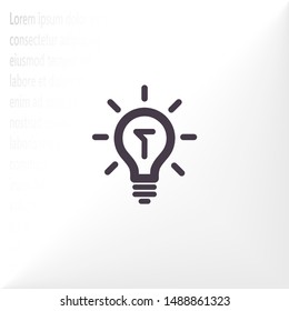 Lamp Vector icon . Lorem Ipsum Illustration design