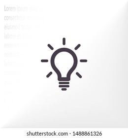 Lamp Vector icon . Lorem Ipsum Illustration design