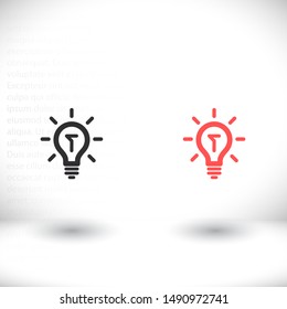 Lamp Vector icon . Lorem Ipsum Illustration design
