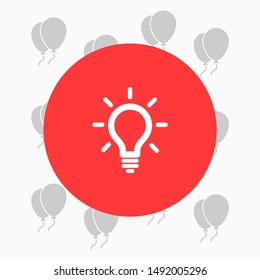 Lamp Vector icon . Lorem Ipsum Illustration design