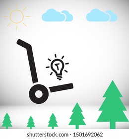 Lamp Vector icon . Lorem Ipsum Illustration design
