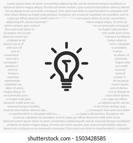 Lamp Vector icon . Lorem Ipsum Illustration design