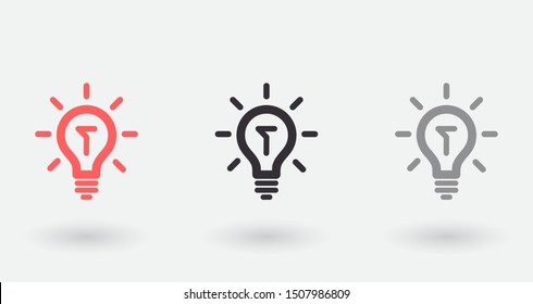 Lamp Vector icon . Lorem Ipsum Illustration design