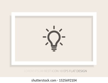 Lamp Vector icon . Lorem Ipsum Illustration design